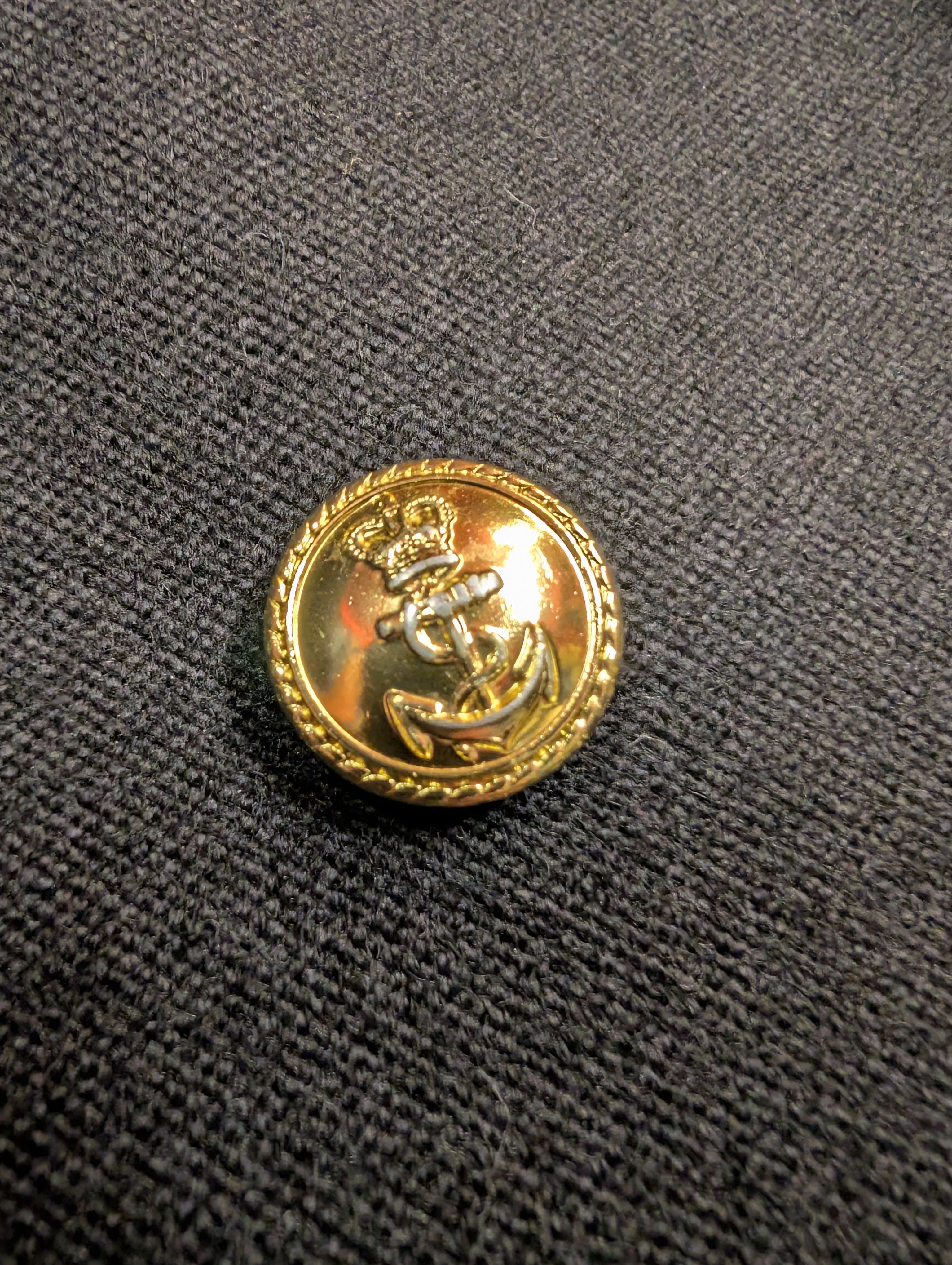 Royal Navy Officers No2b Mess Dress Uniform Jacket button fowled anchor gilt gold metal