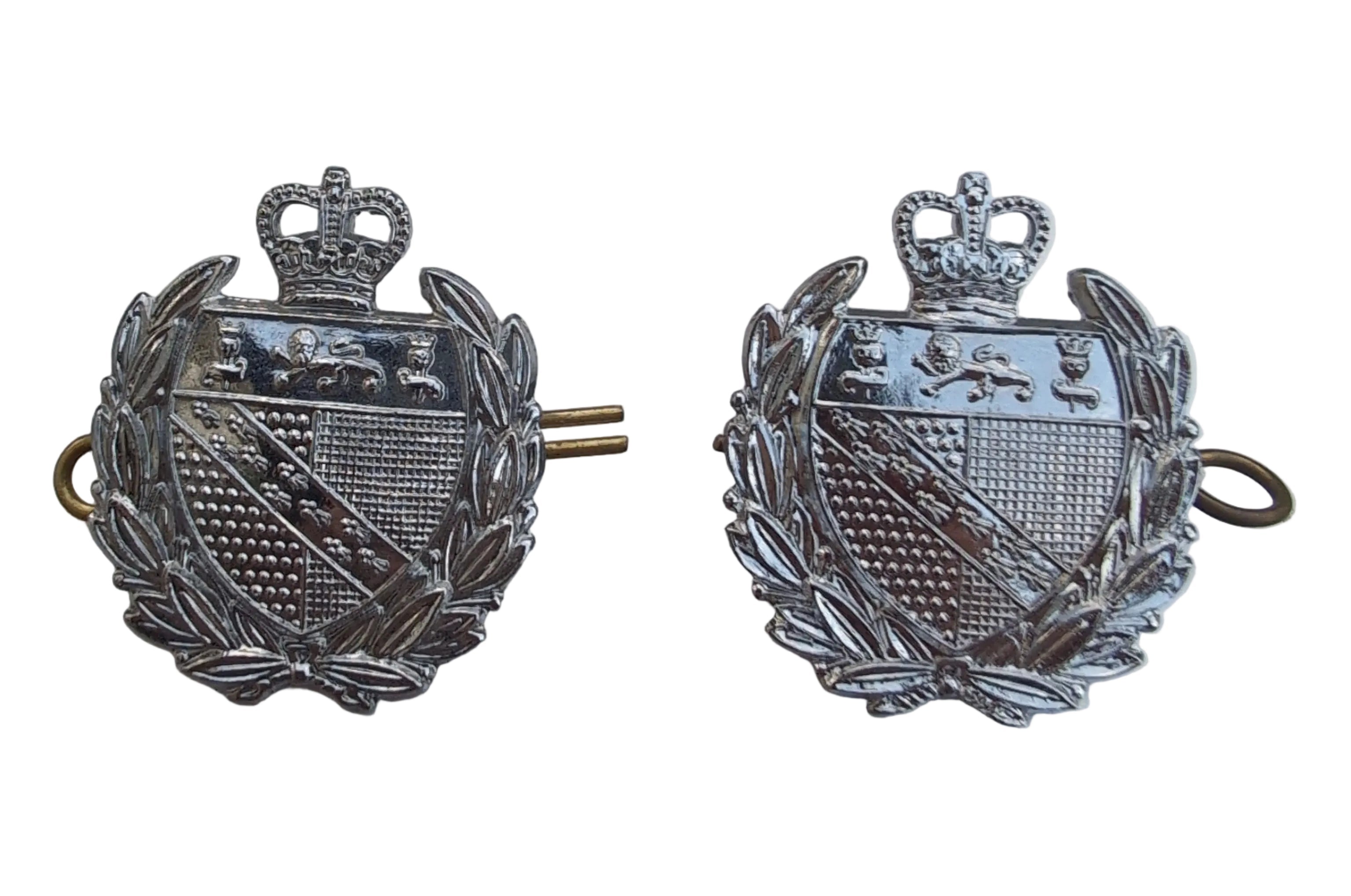 Norfolk Police / Prison Collar Badges Pair