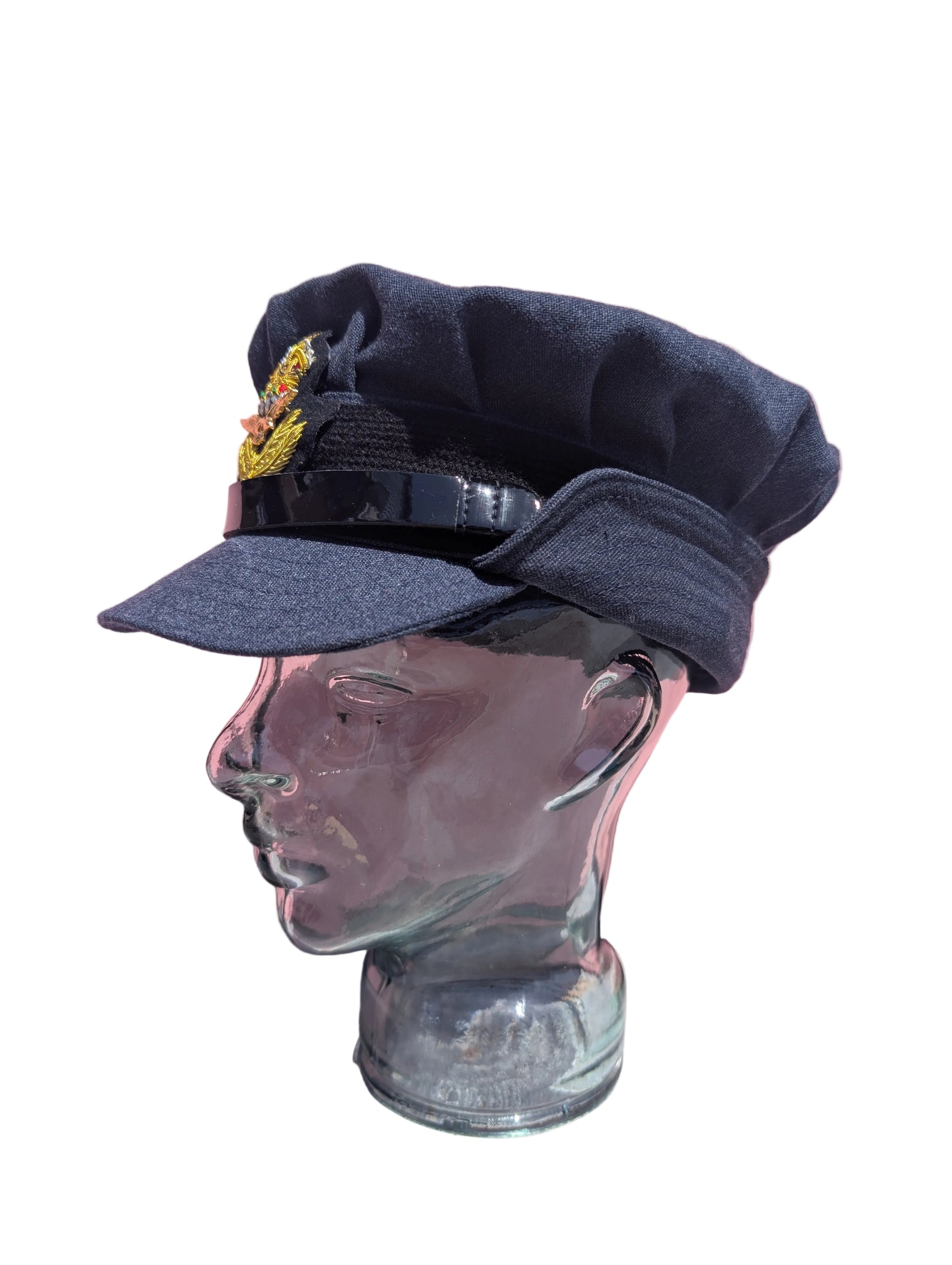 side view of RAF WAAF No1 Uniform Repro WWII Peak Cap WW2 WRAF Hat 1940s