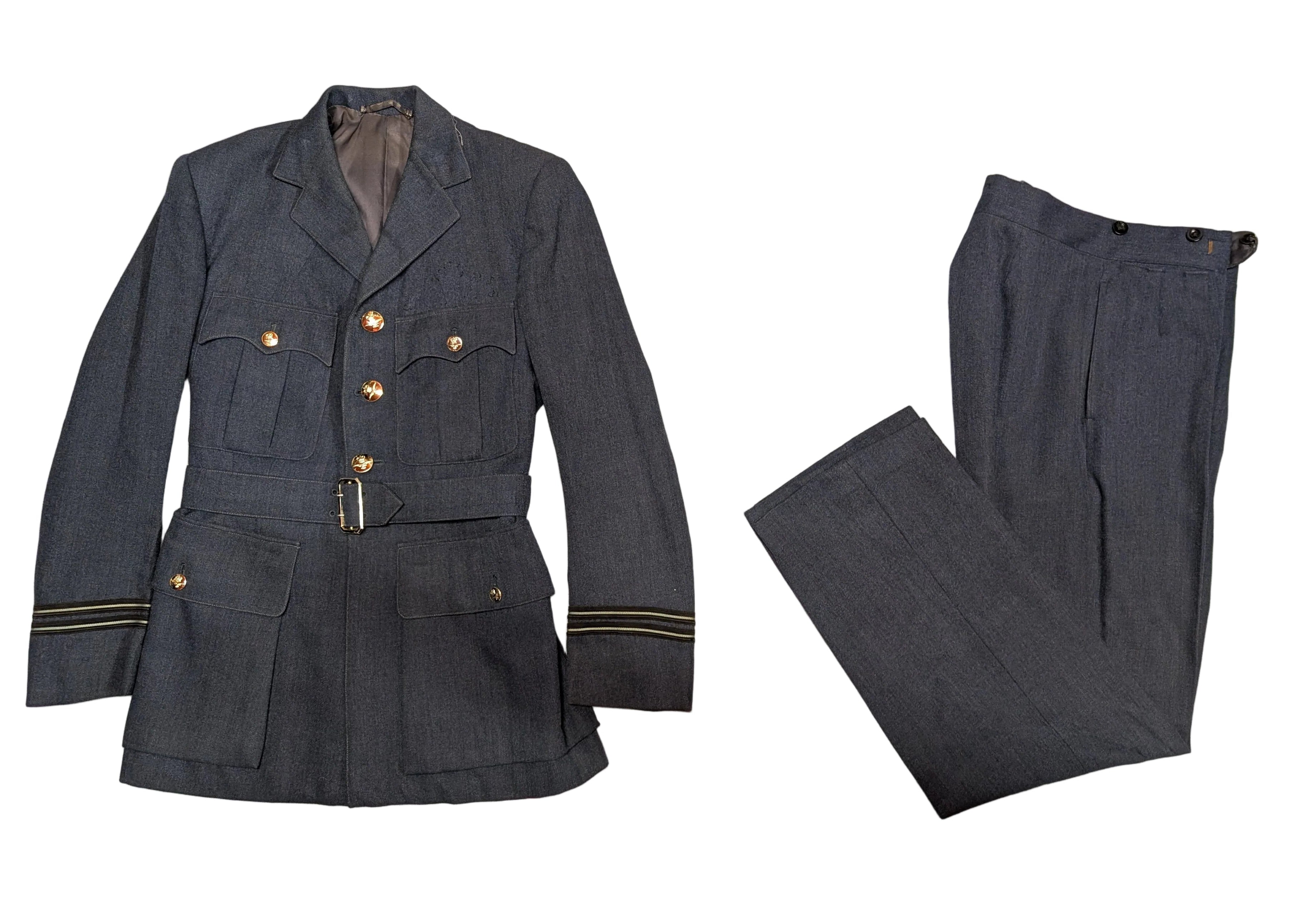 36"Short 1970s Pattern RAF Officers No1 Service Dress Uniform Jacket & Trousers Cold War Era ( our ref W359 )