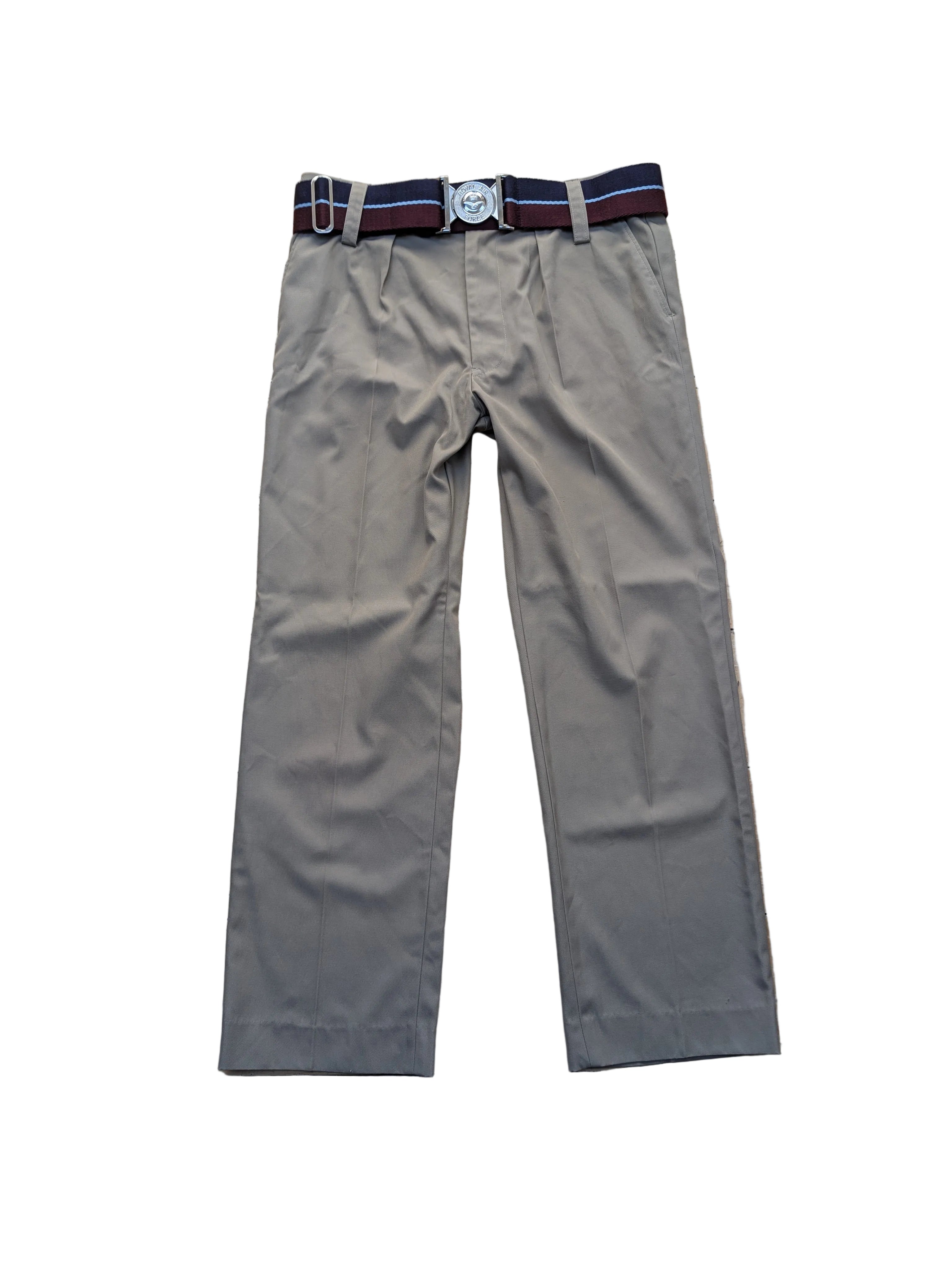 RAF SNCO Tropical Stone Trousers with Stable & Standard Belt Loops & Waist Adjusters