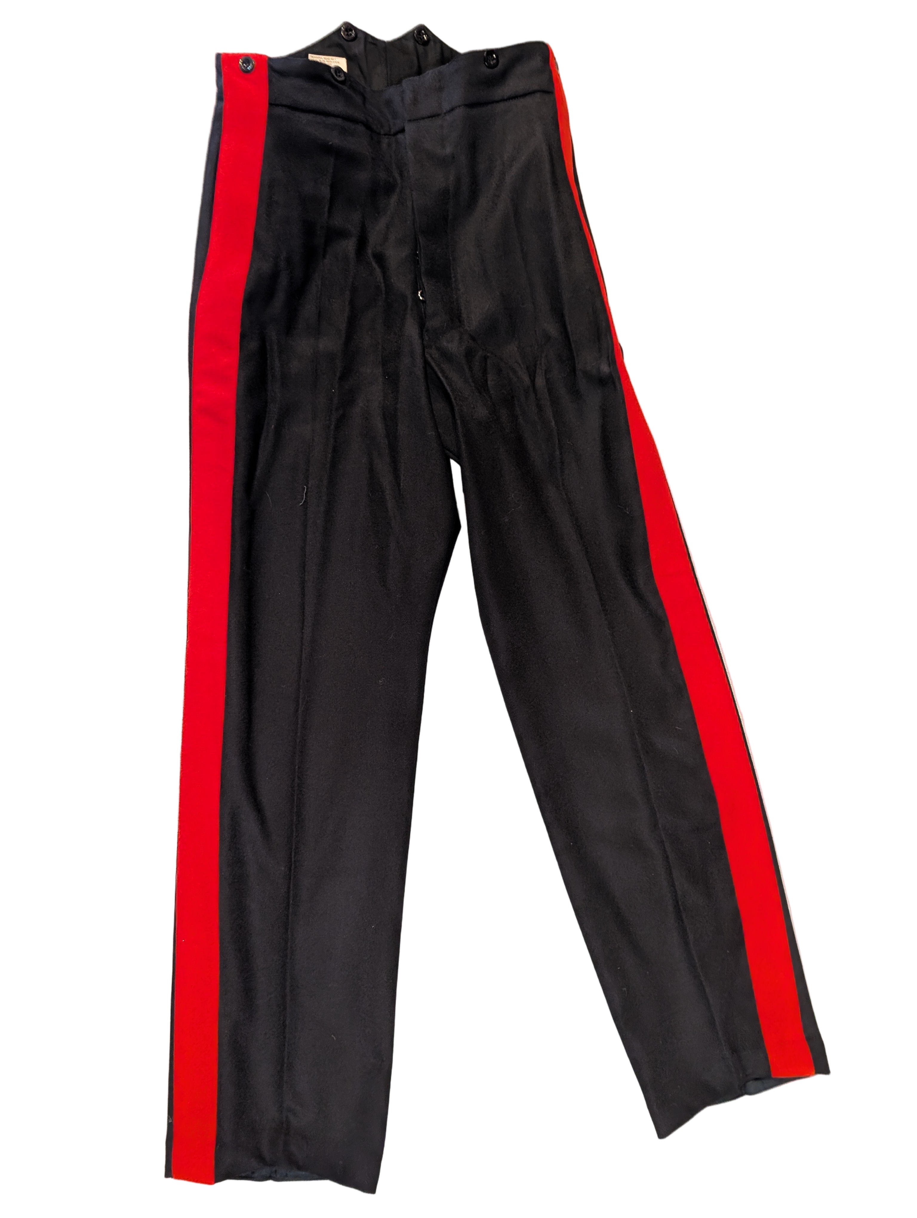 42"Waist 29"Leg Mess Dress Red Stripe Uniform Fishtail Trousers British Army Surplus 59mm  ( 2 1/4" Red side leg stripe.(W353)