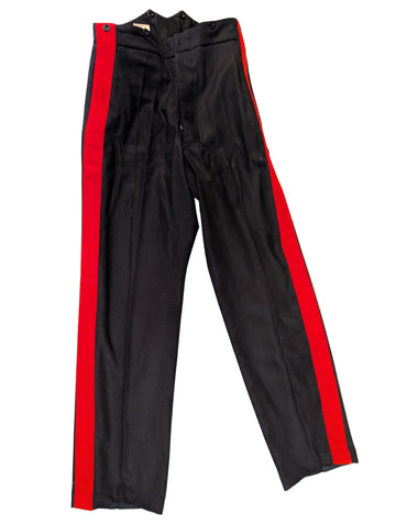 42"Waist 29"Leg Mess Dress Red Stripe Uniform Fishtail Trousers British Army Surplus 59mm  ( 2 1/4" Red side leg stripe.(W353)