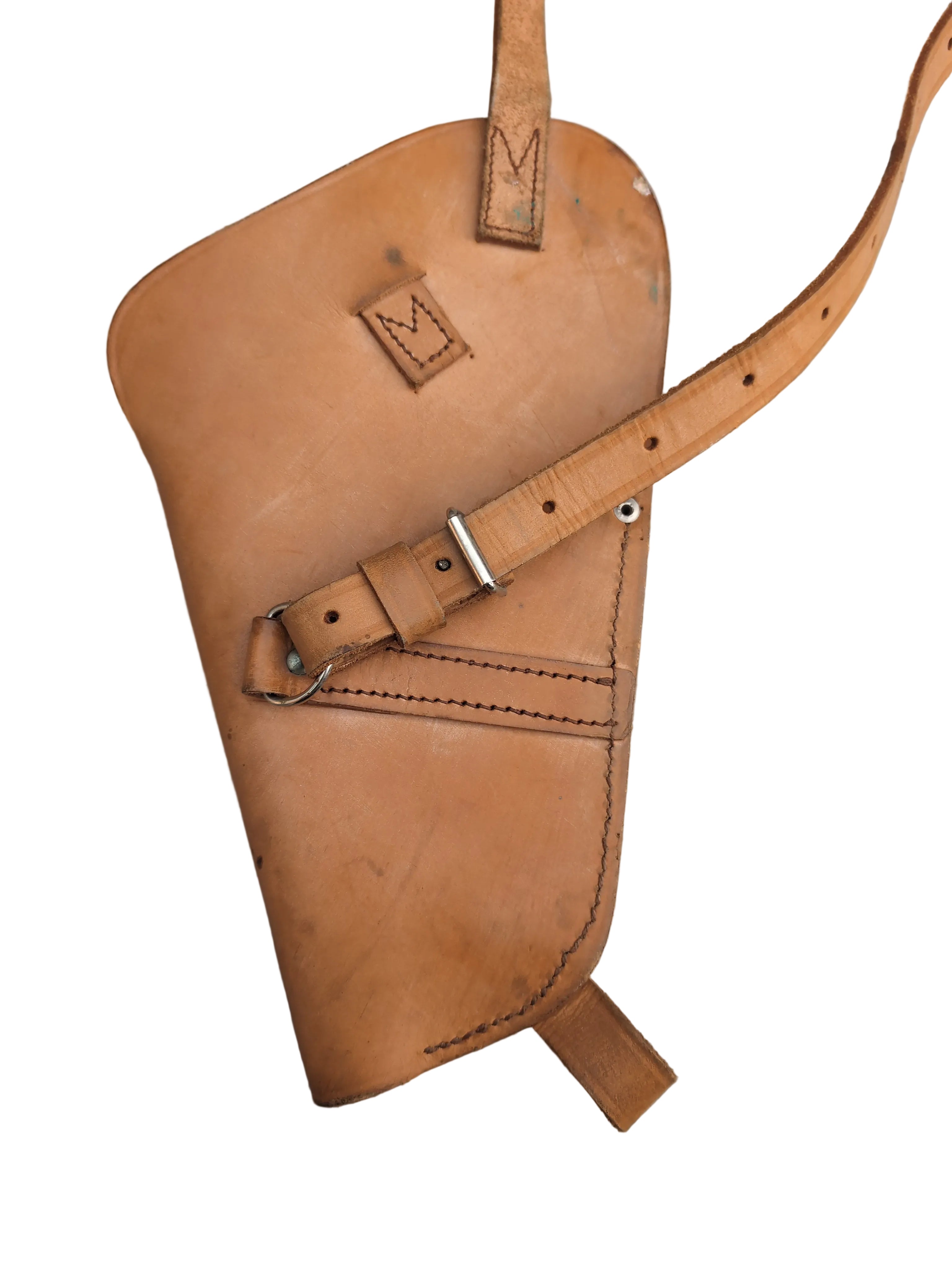 1975 RAF Fighter Pilot Russet Brown Leather Shoulder Holster Browning Hi Power automatic Side Arm ( our ref G187 )