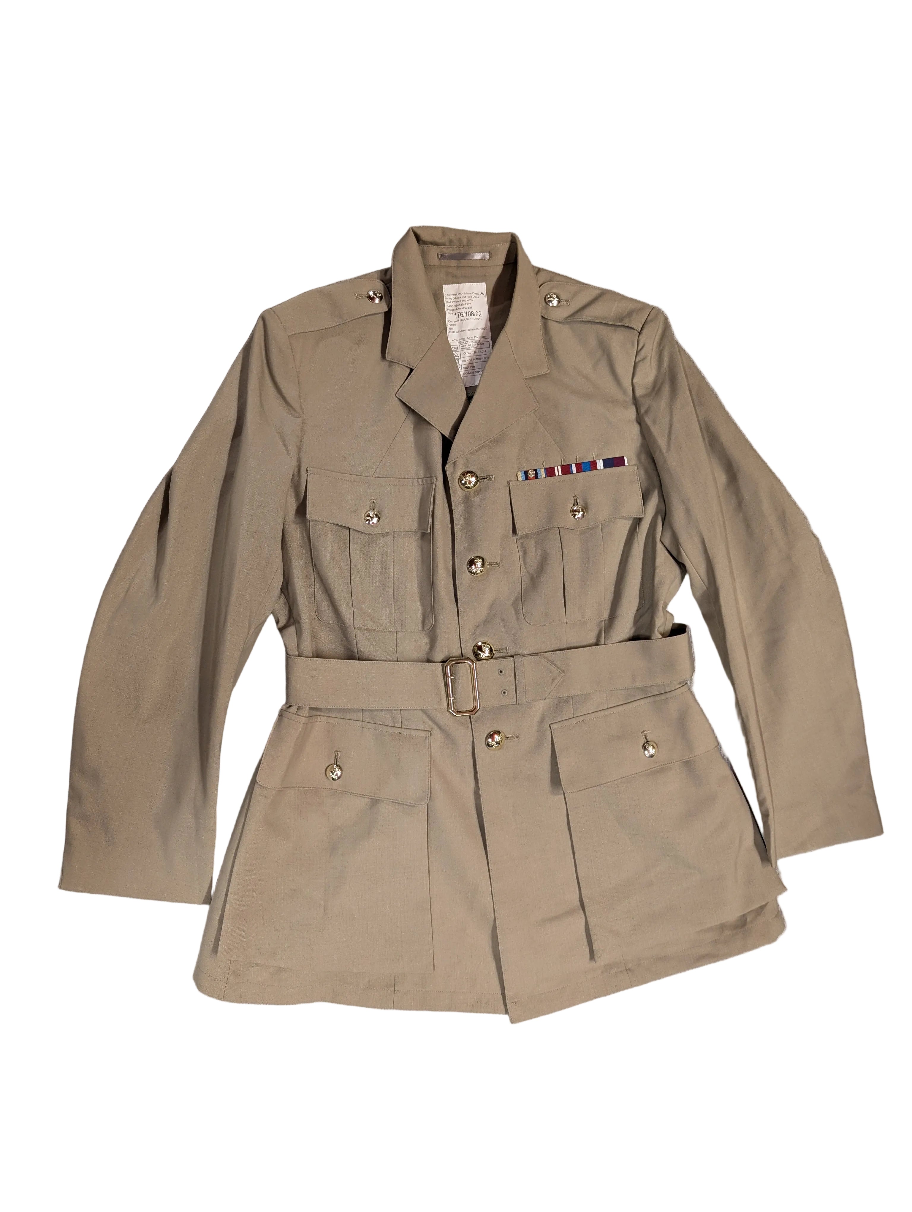 42" Chest No6 RAF Officers Tropical Bush Uniform Safari Warm Weather Service Dress Jacket SD SDU Stone Beige ( our ref O 161 )