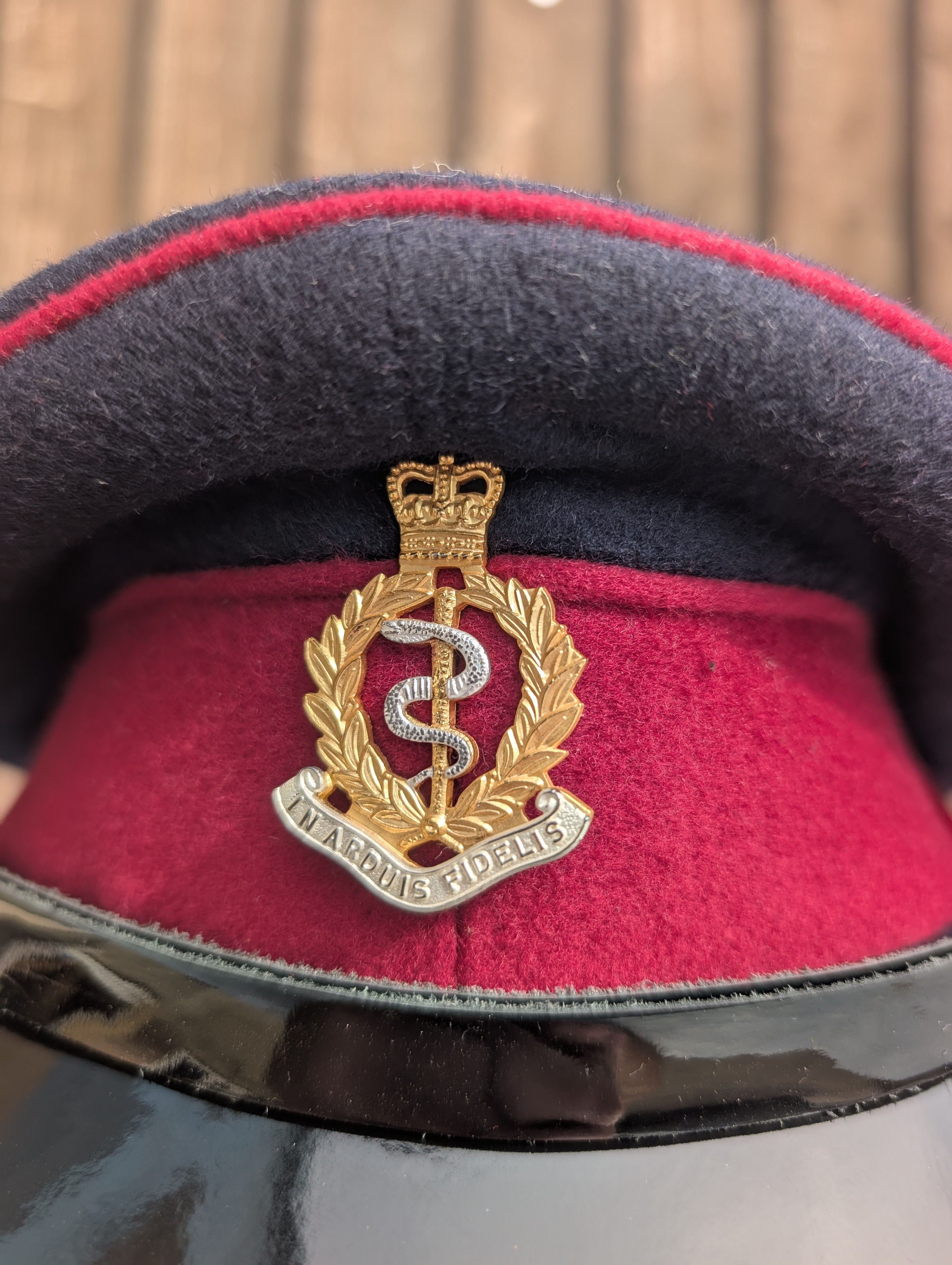 57cm Officers Service Dress Cap Royal Army Medical Service Corps RAMC RAMS  made by Patey London Ltd No1 No2 SD SDU