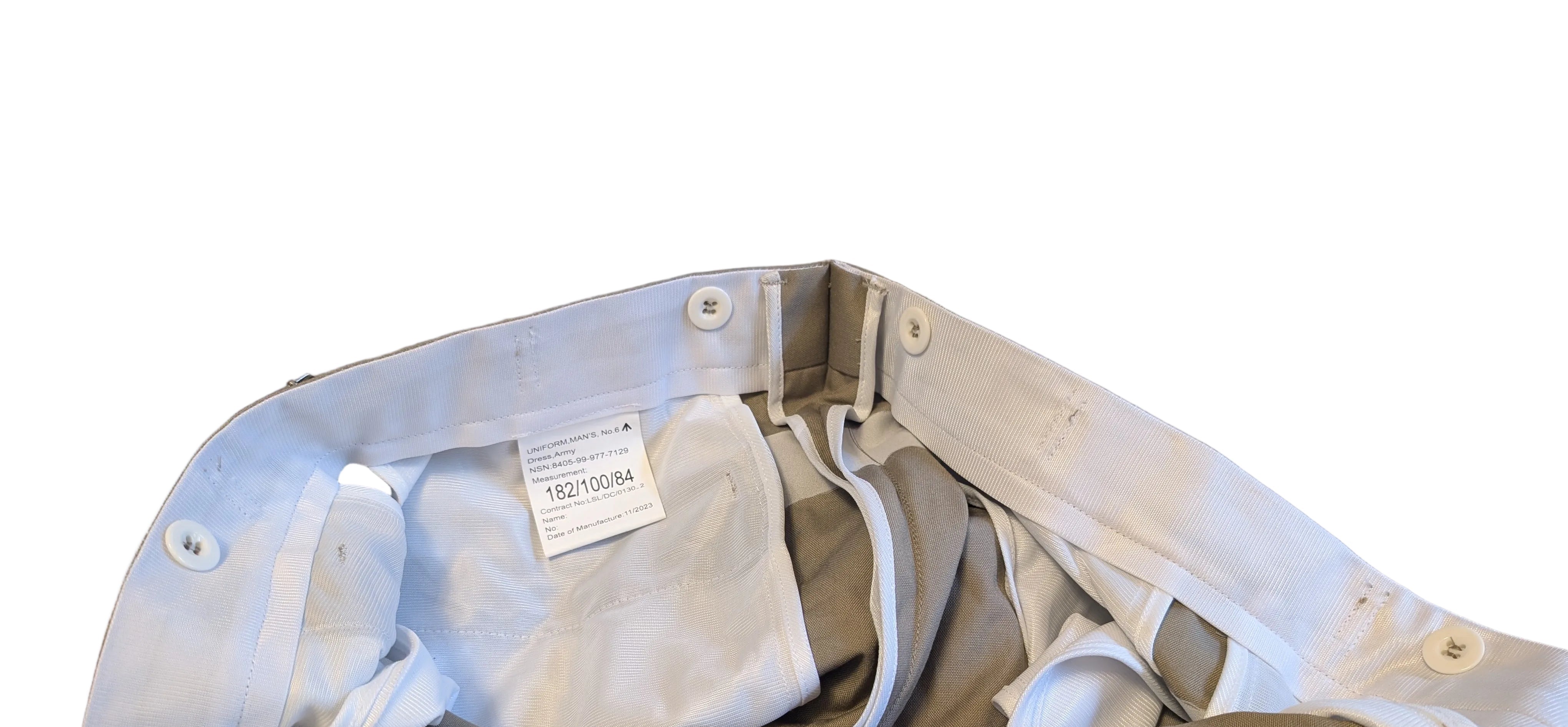 New British Army No.6 & RAF No,4 Officers & WO,s Uniform Tropical Stone Bush Trousers