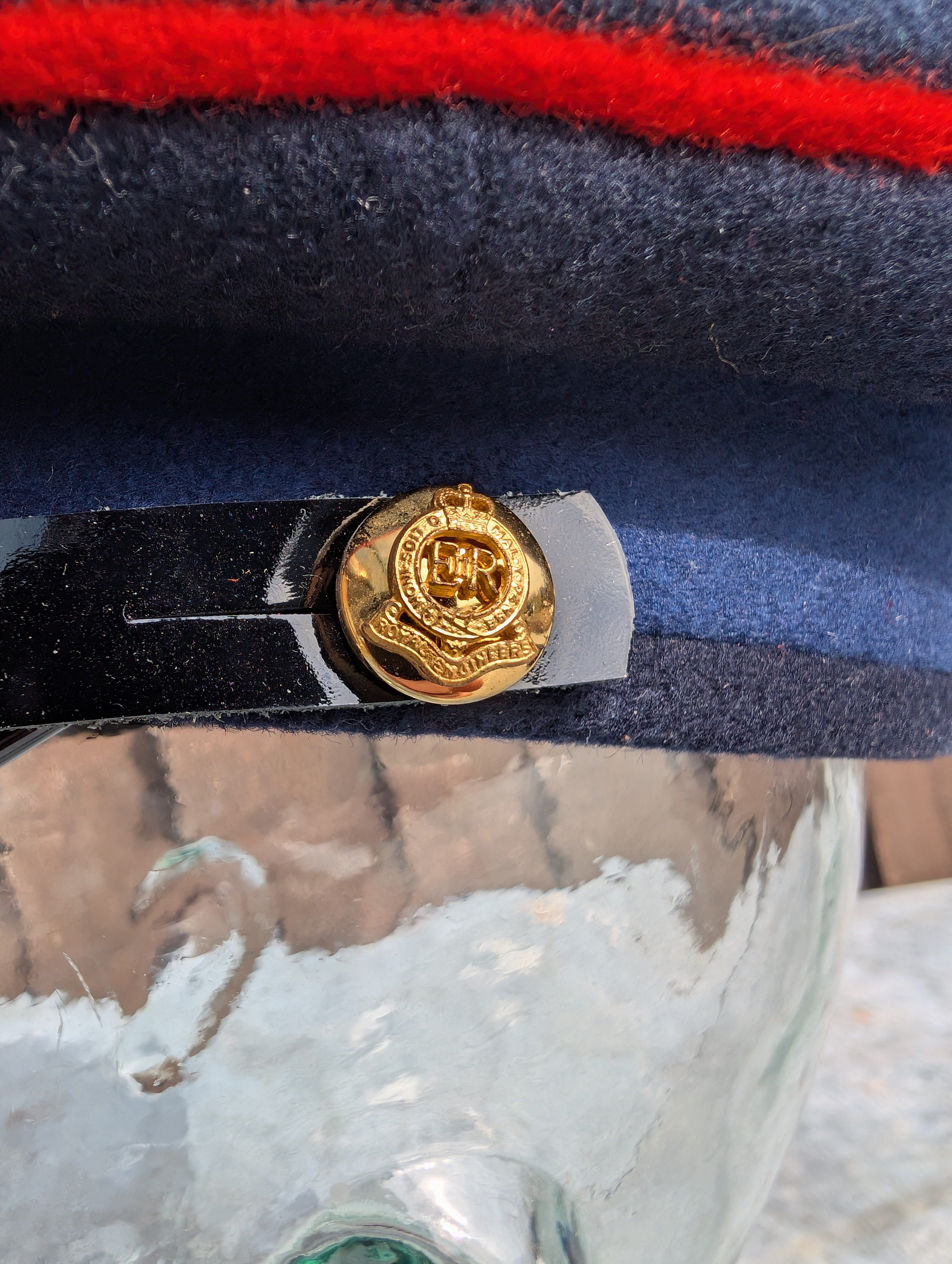 56cm Officers Service Dress Cap Royal Engineers RE made by Patey London Ltd No1 No2 SD SDU (Copy)