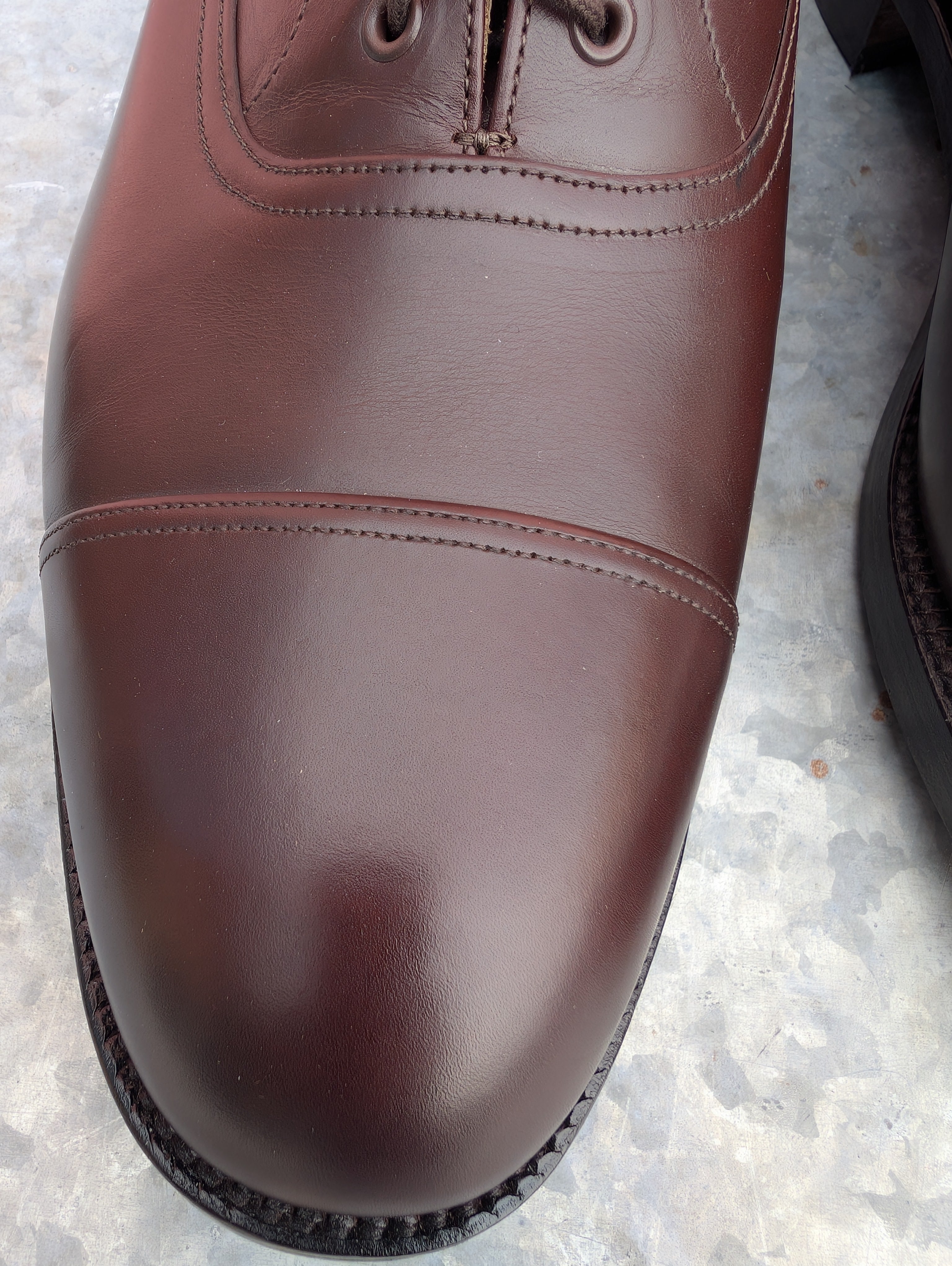 Size 15UK Officers Brown Leather Oxford Shoes. Made in England