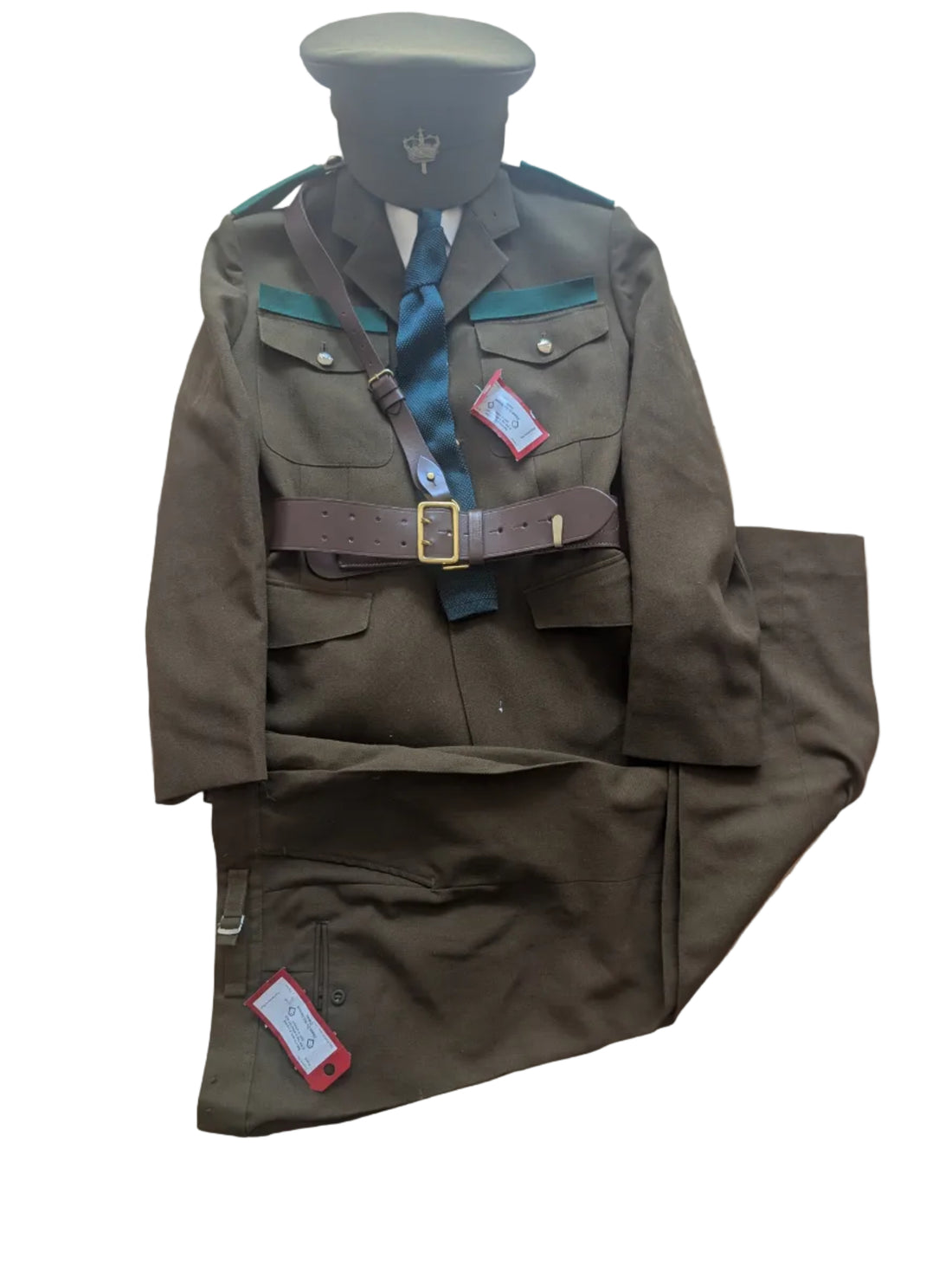 Green hero uniform trousers jacket SAM Browne belt trousers hat  cap shirt  tie lanyard heroes