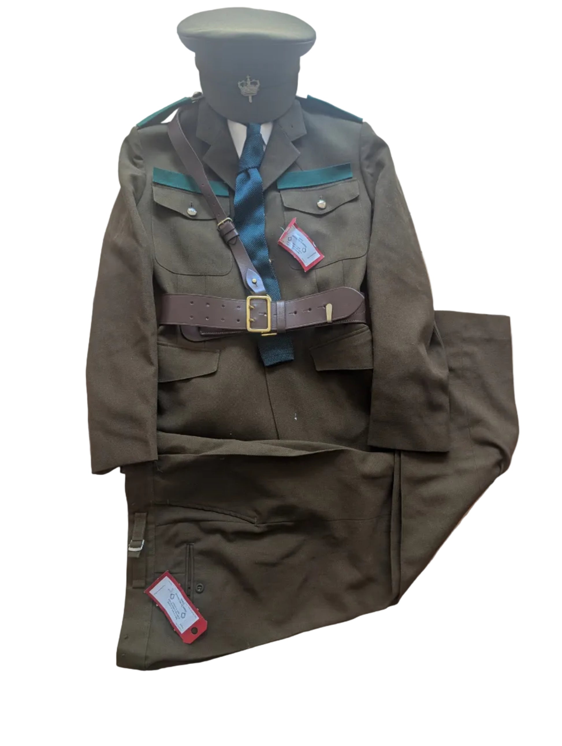 Green hero uniform trousers jacket SAM Browne belt trousers hat  cap shirt  tie lanyard heroes
