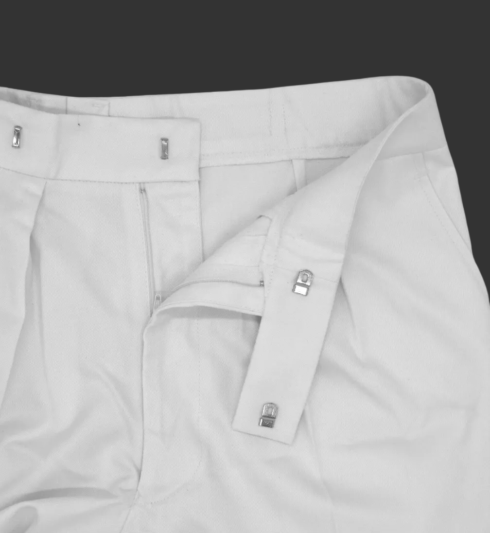 New Class II Mans White Flares Royal Navy No10 Tropical Warm Weather Ceremonial Trousers
