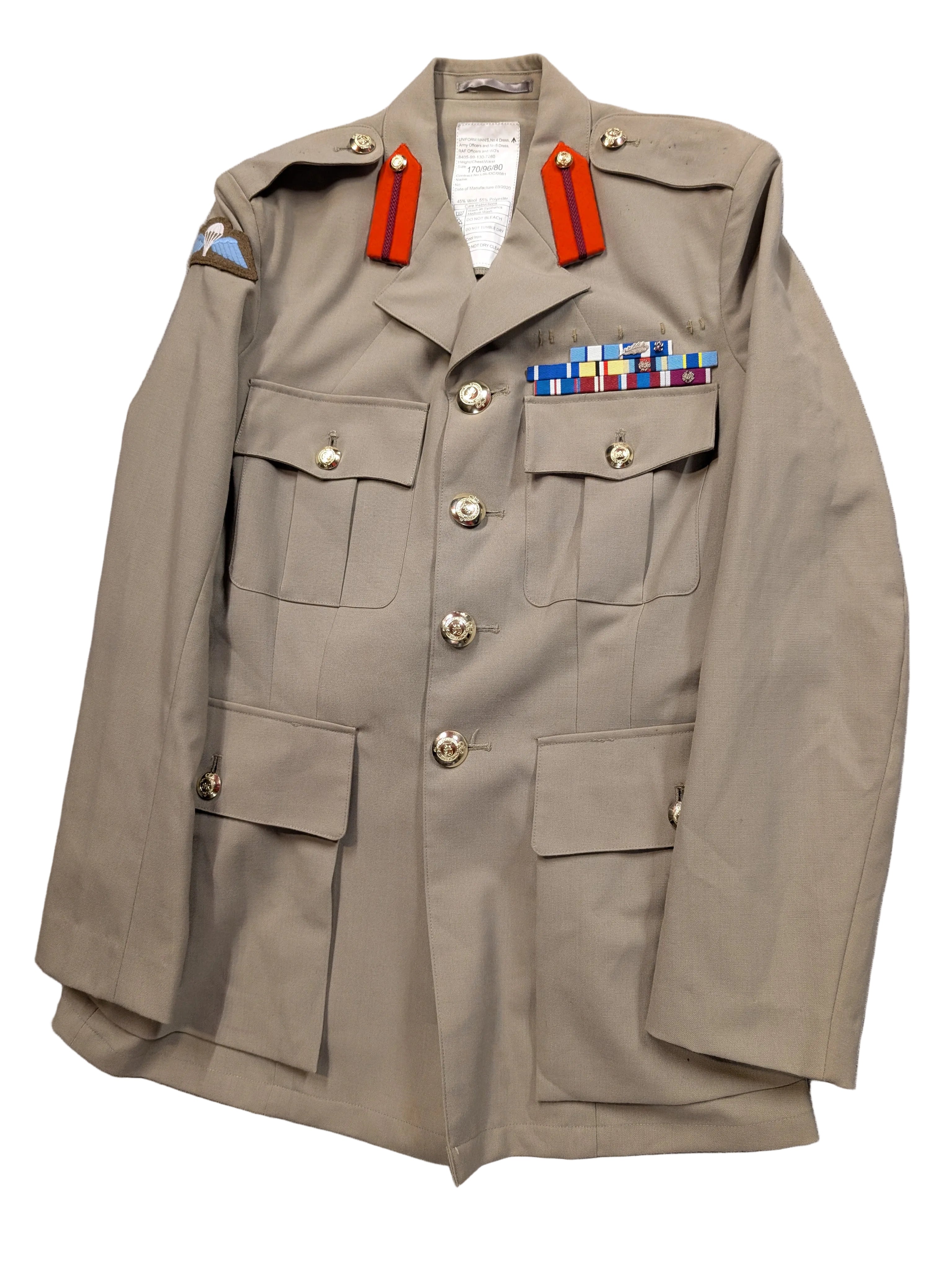 170/96/80 Royal Engineers No,6 Tropical Stone Bush Uniform Jacket ( our ref G128)