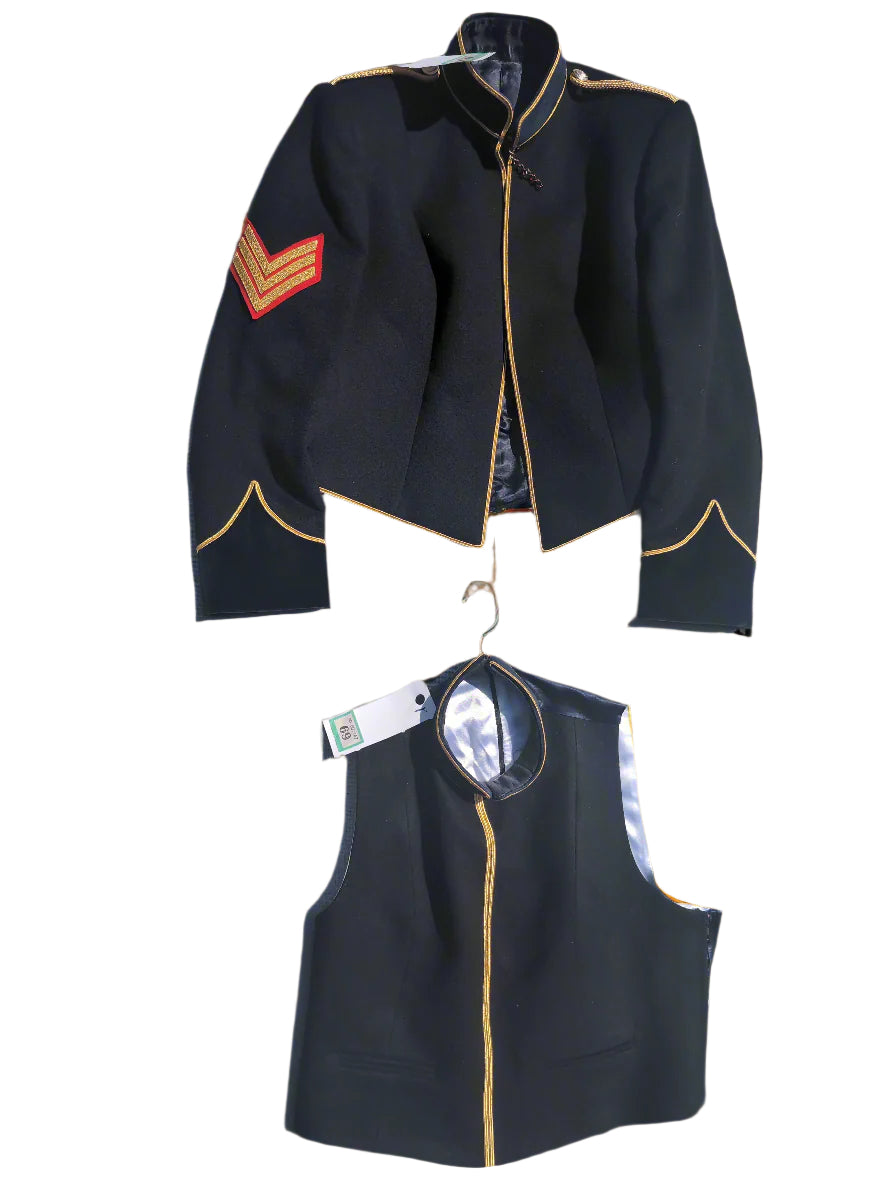 Woman's 38"Chest Short UK Size 14 RLC Mess Dress Uniform Jacket & Bib Waistcoat NCO Sergeant ( our ref G69 )
