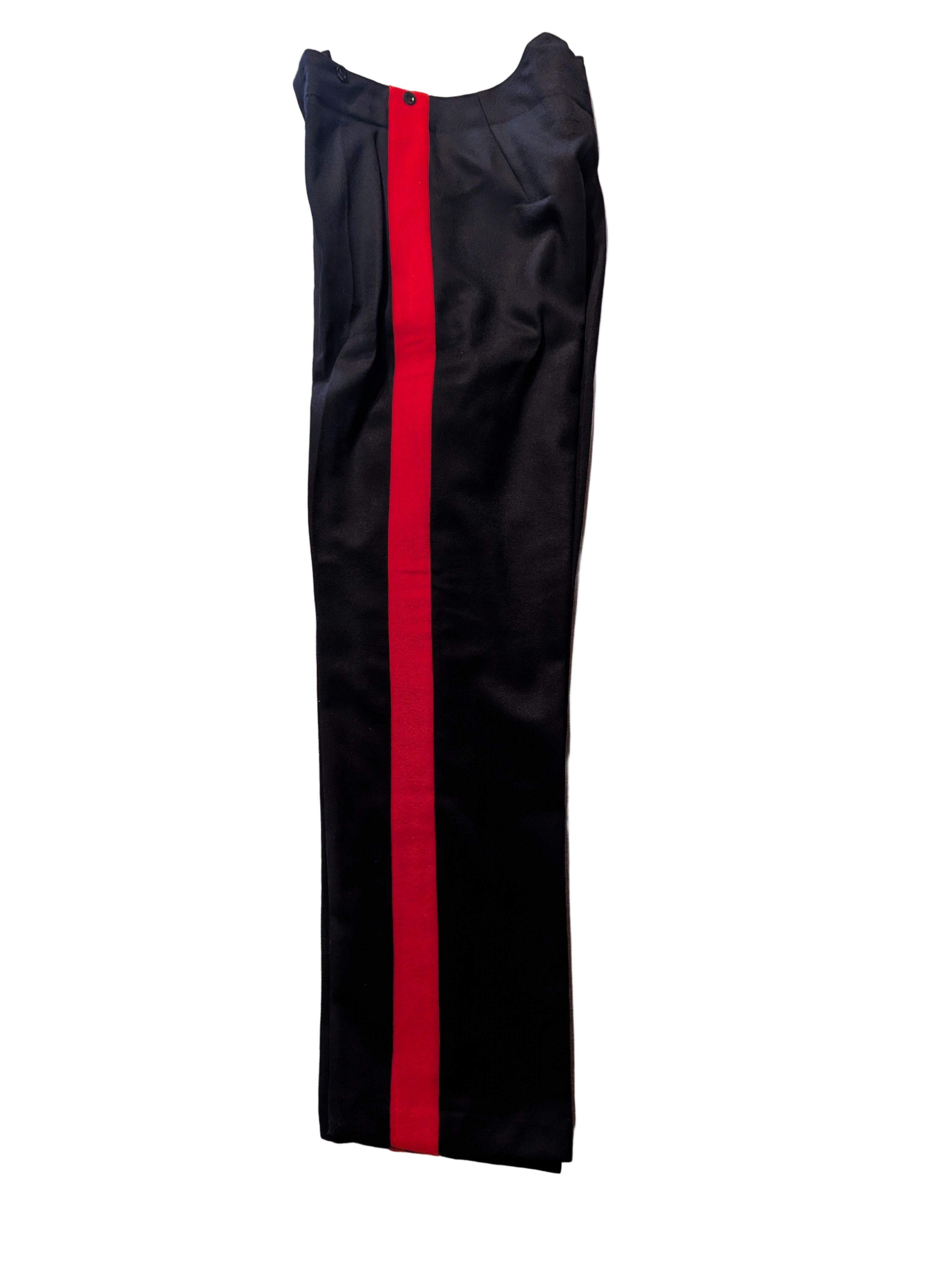 42"Waist 29"Leg Mess Dress Red Stripe Uniform Fishtail Trousers British Army Surplus 59mm  ( 2 1/4" Red side leg stripe.(W353)