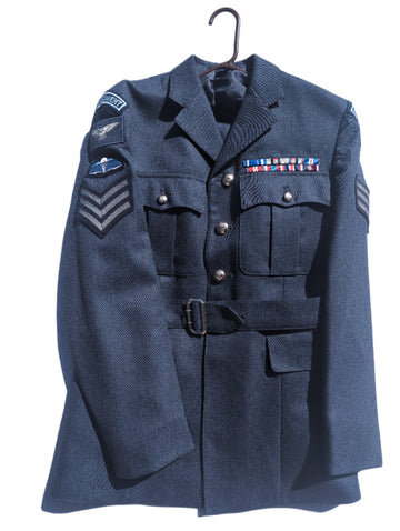 42"Chest 35"Waist Regular RAF No1 Service Dress Uniform Jacket & Trousers The Gunners Sergeant RAF Regiment ( our ref G68)