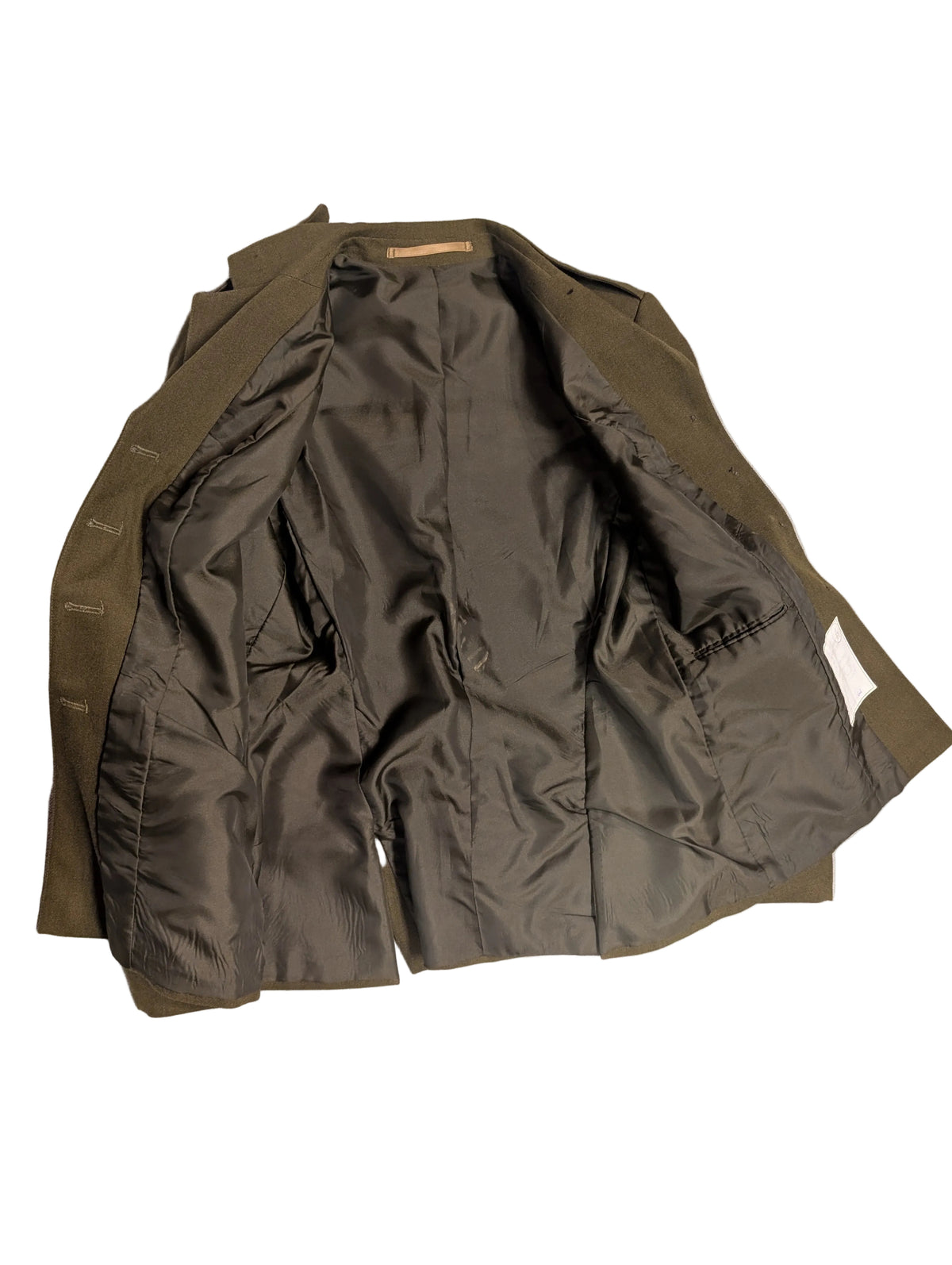 inside lining of a Agent Peggy Carter Cosplay Uniform Jacket | Upcycled British Army Surplus | Marvel