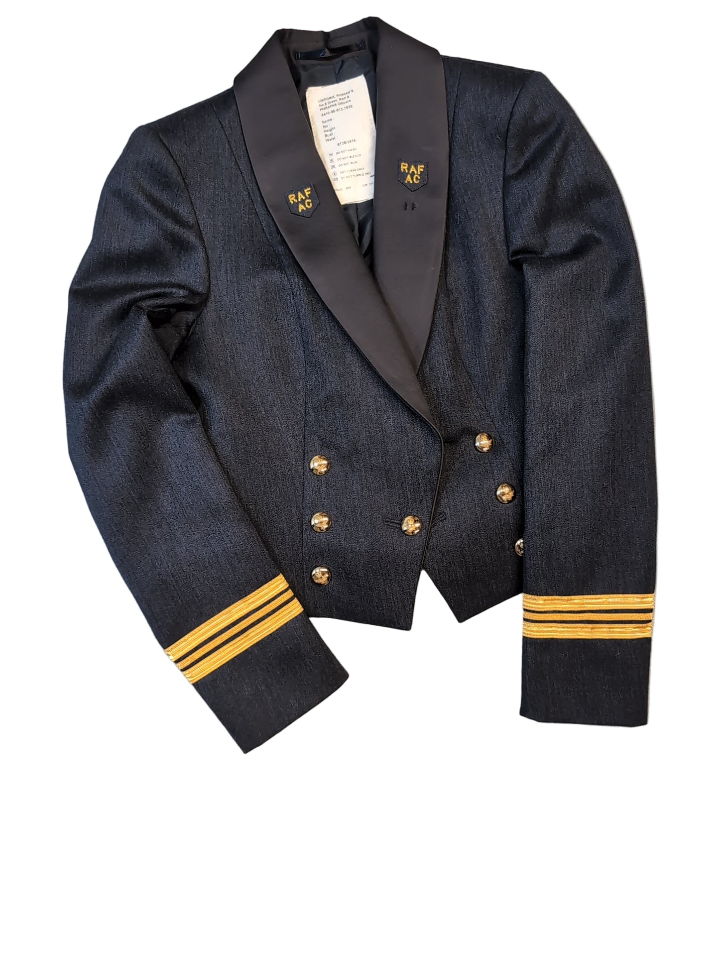 RAFAC Mess Dress Uniform Jacket Bullion Collar Badges Royal Air Force SD SDU No5 5A & No8 Service Dress Uniform