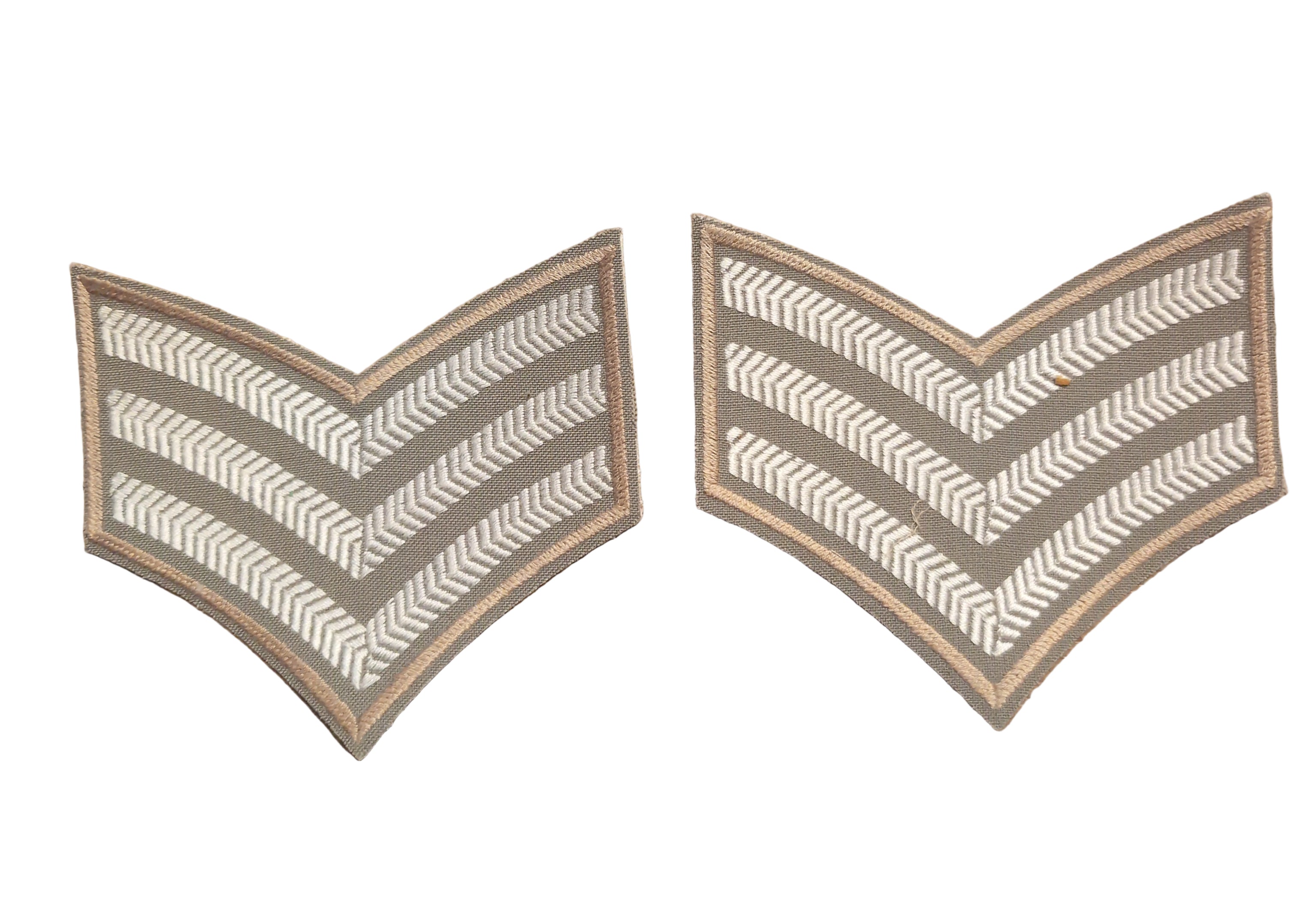 2 Current Issue British Army No2 Shirt Sergeant Stripes Beige Sgt Chevrons