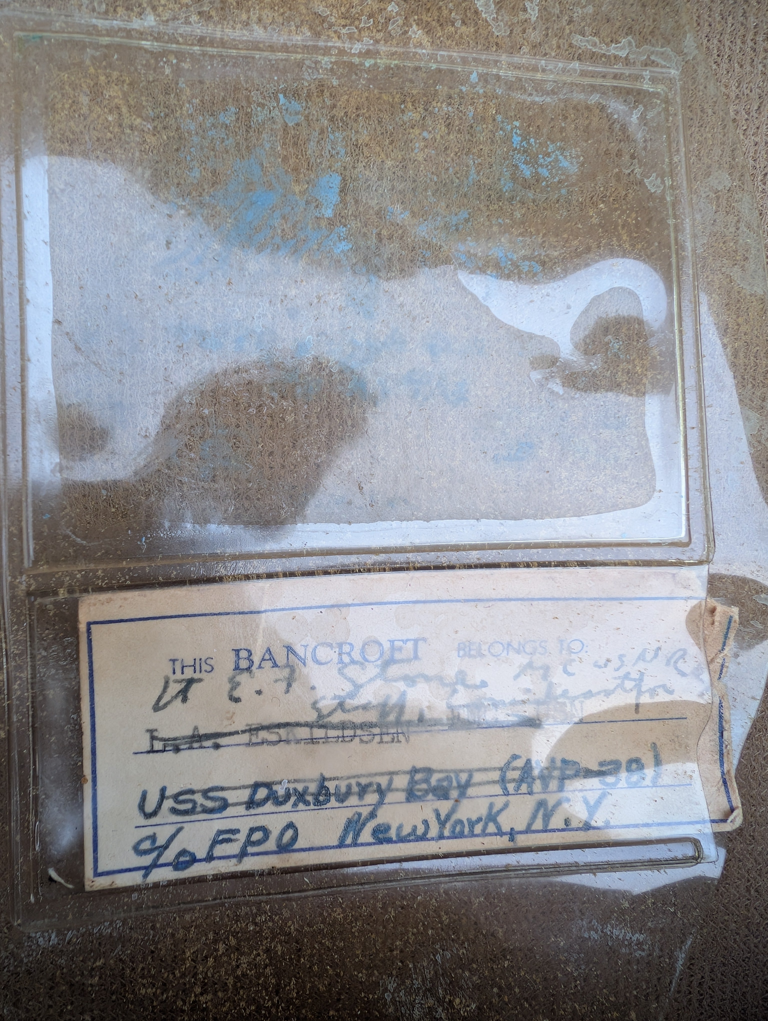 Genuine WW2 USS Duxbury Bay (AVP38) U.S.S Officers Peaked Cap ( Small Size )