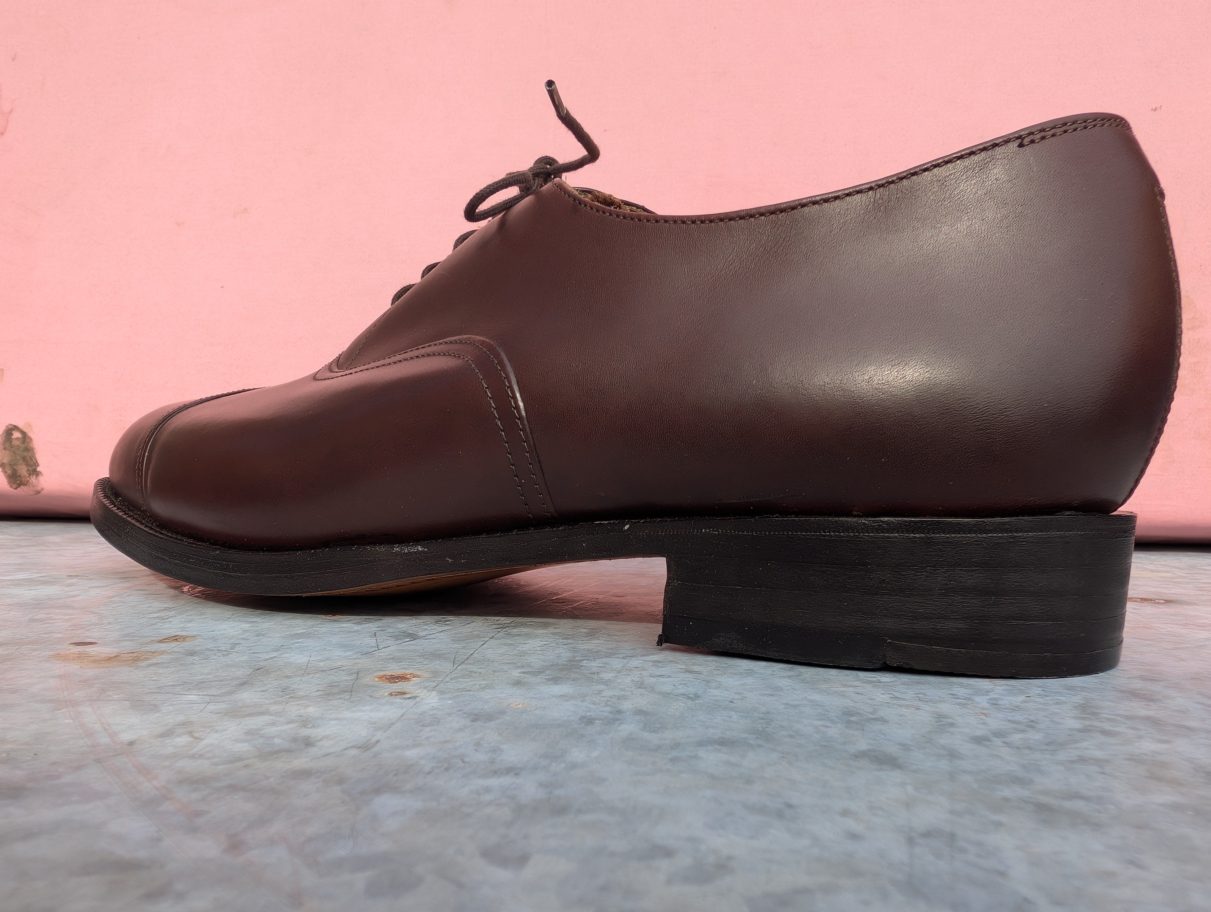 Size 15UK Officers Brown Leather Oxford Shoes. Made in England
