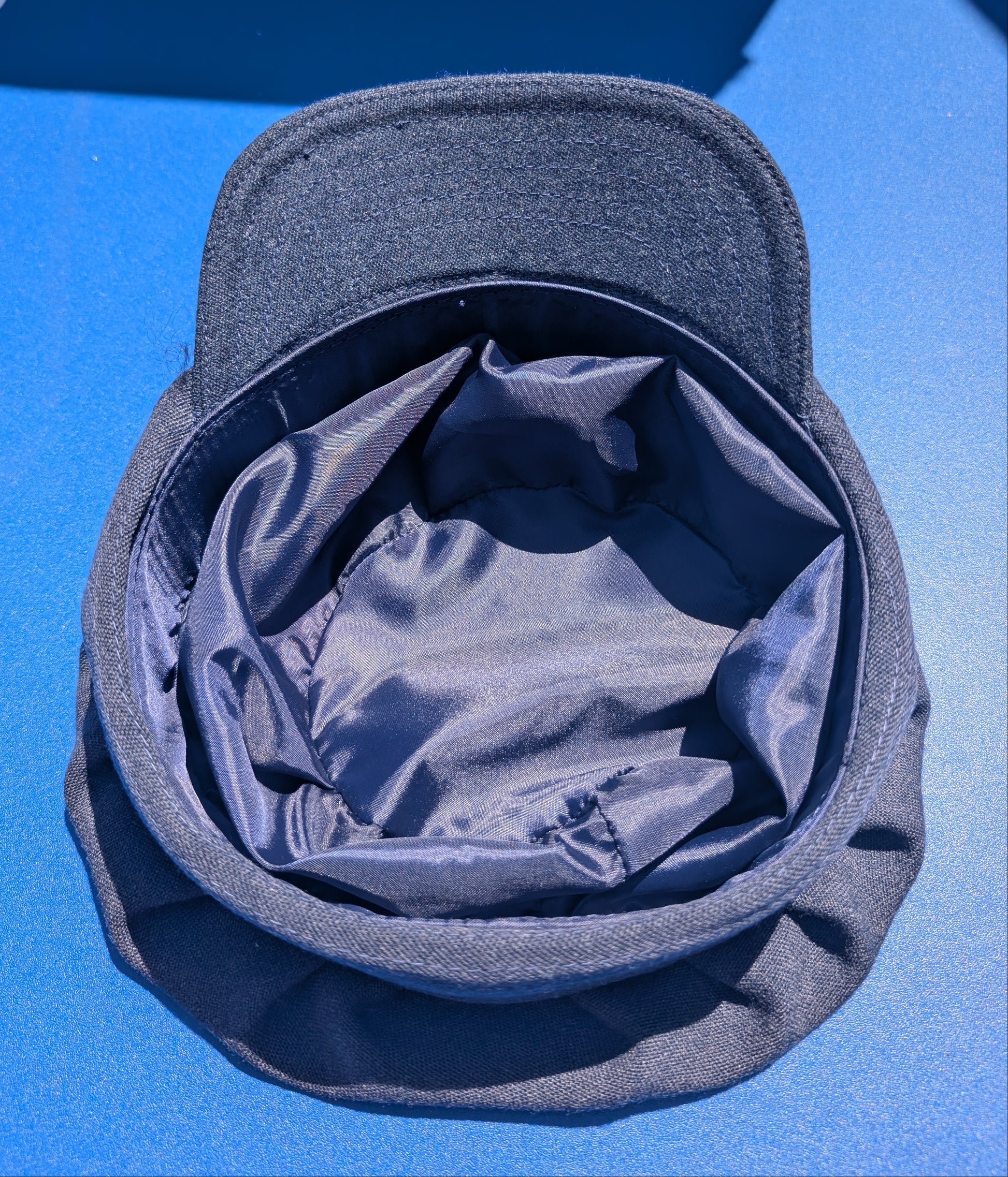view if inside lining of RAF WAAF No1 Uniform Repro WWII Peak Cap WW2 WRAF Hat 1940s