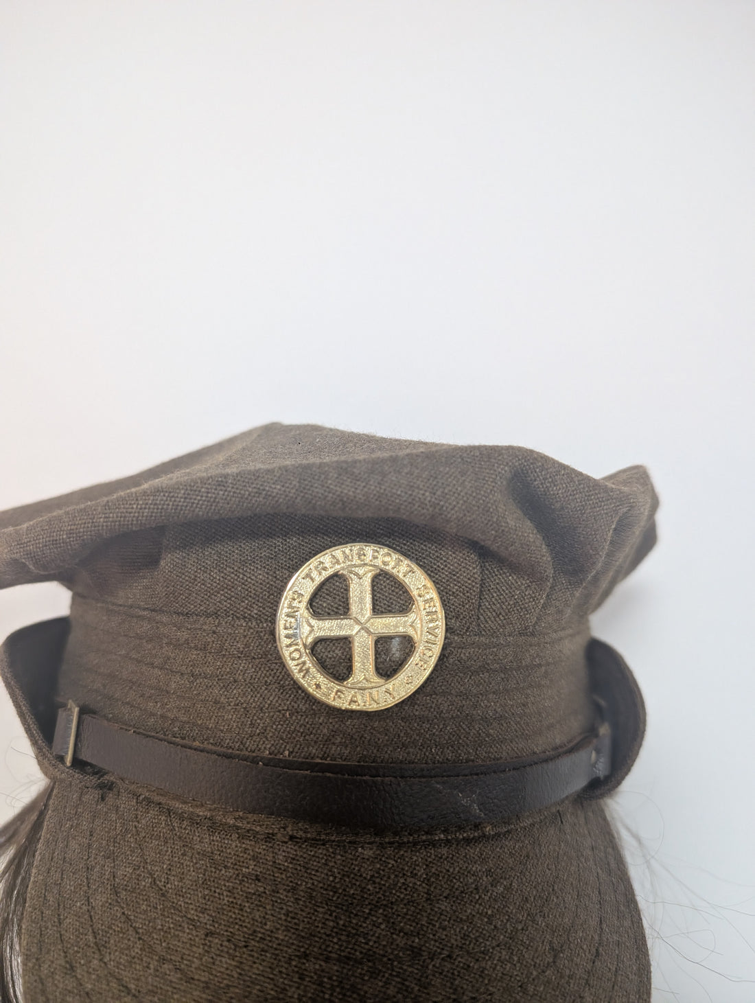 Auxiliary Territorial Service Uniform ATS Cap & Hat Badge Transport driver brown
